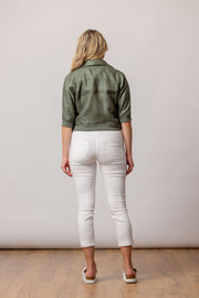 Moss Mischa Short Sleeve Bomber - Green Pine