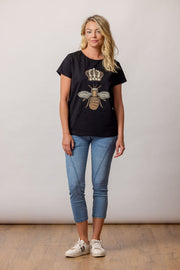 Moss Queen Bee Tee - Black