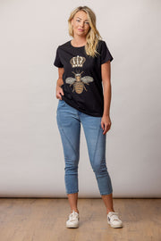 Moss Queen Bee Tee - Black