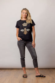 Moss Queen Bee Tee - Black