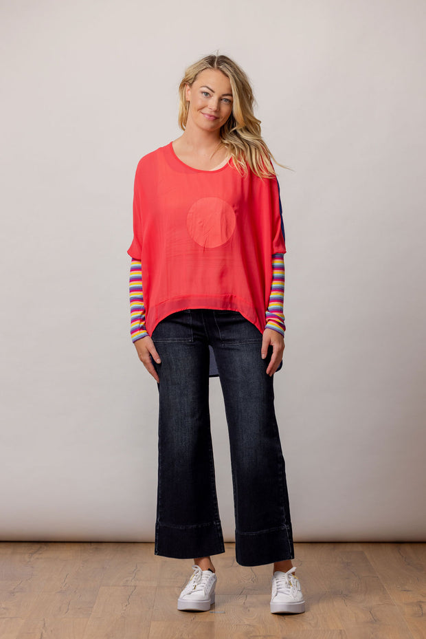 Mi Moso Tori Top - Cobalt Pink