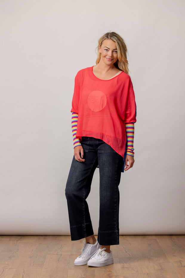 Mi Moso Tori Top - Cobalt Pink