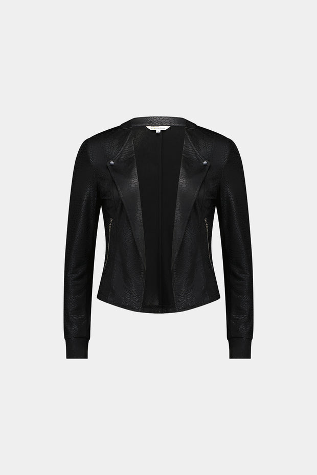 Lemon Tree Mika Snake Skin Jacket - Black