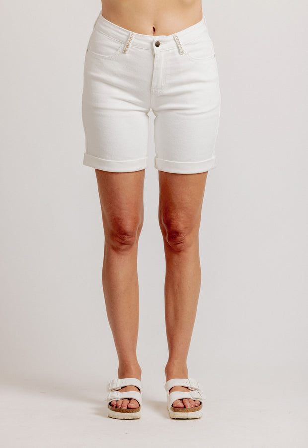 Mi Moso Pip Shorts - White Wash