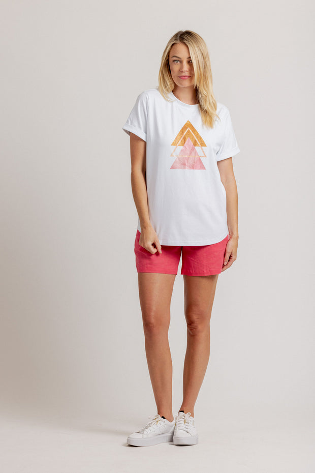 Mi Moso Arrow Tee - White