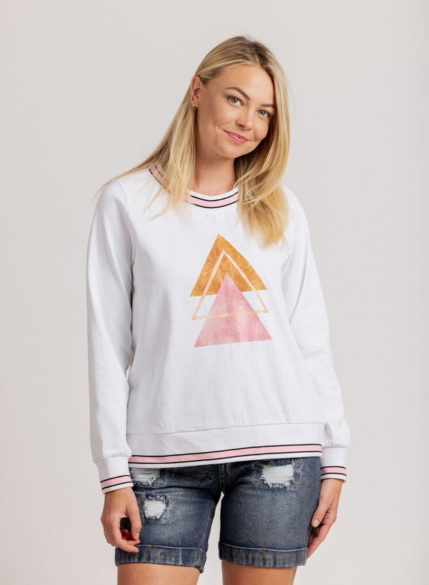 Mi Moso Arrow Sweat - White