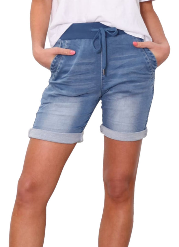 Monaco Jeans Riley Denim Shorts - Light Blue