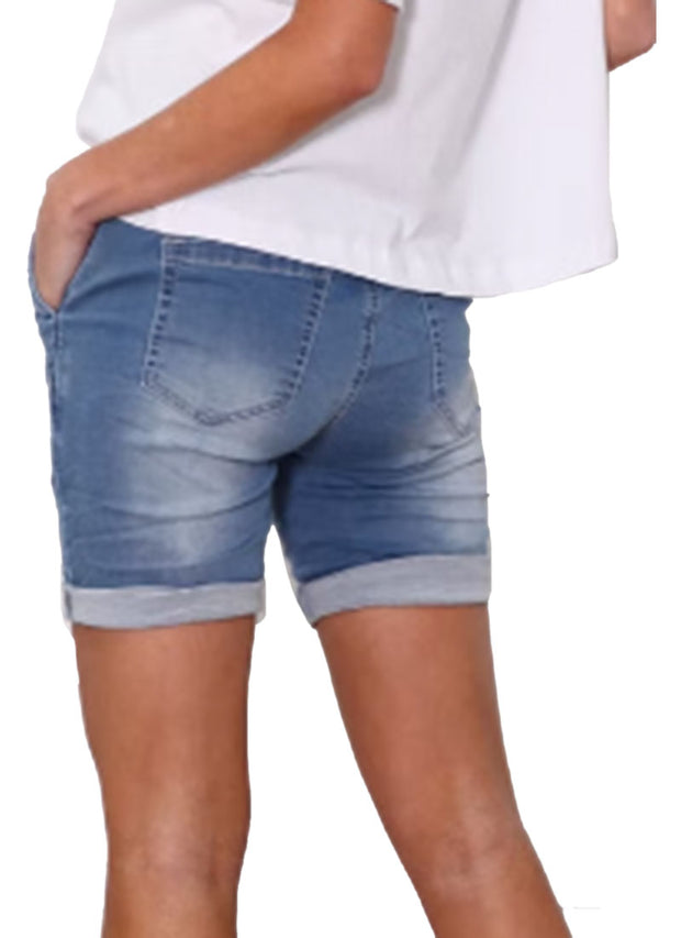 Monaco Jeans Riley Denim Shorts - Light Blue