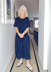 Lemon Tree Monroe Dress - Navy Stripe
