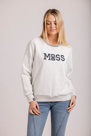 Moss Queen Bee Sweat - Grey Marle