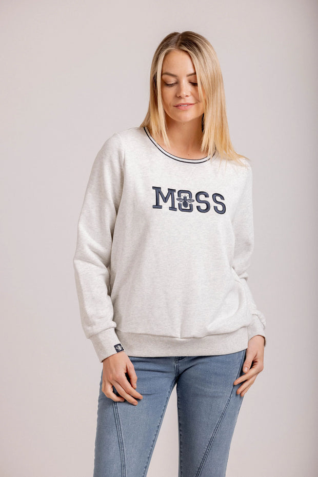 Moss Queen Bee Sweat - Grey Marle