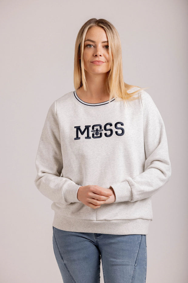 Moss Queen Bee Sweat - Grey Marle