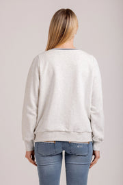 Moss Queen Bee Sweat - Grey Marle