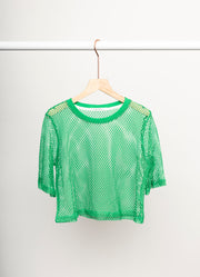 Two By Two Arrow Mesh Top - Green