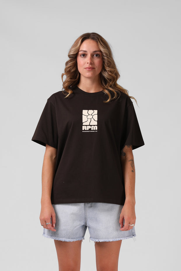 RPM Flower Tee - Espresso