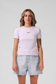 RPM Heart Ribbed Tee - Faded Lilac