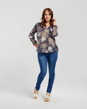 Seduce Senna Top - Navy Flora