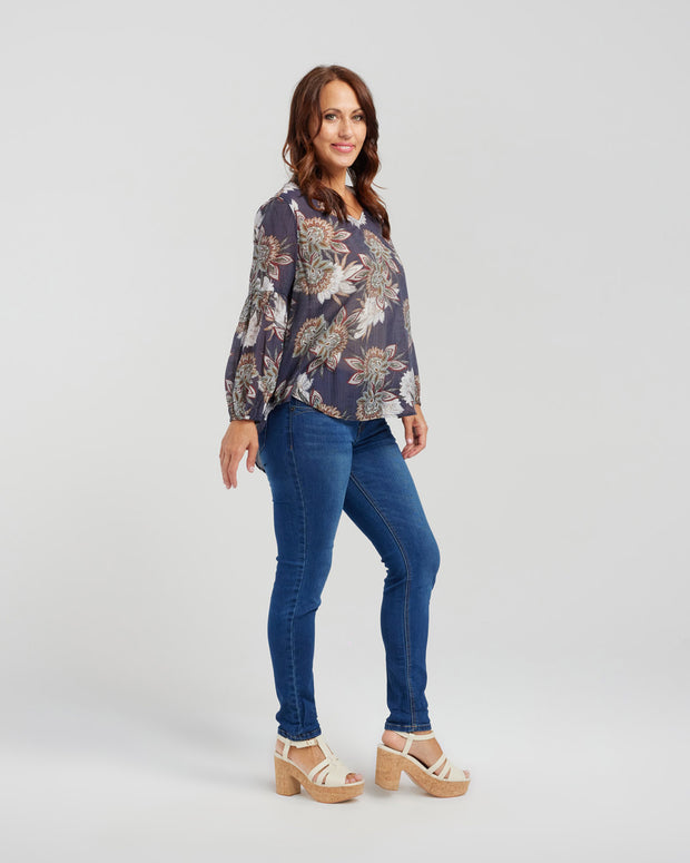 Seduce Senna Top - Navy Flora