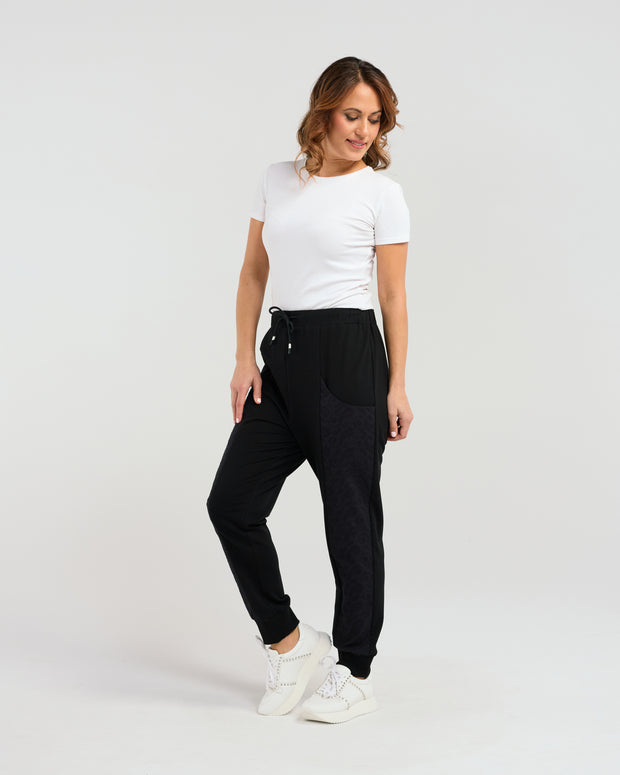 Seduce Drop Pocket Pant - Black/Paisley