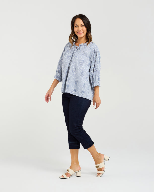Seduce Claire Top - Petal Plaid