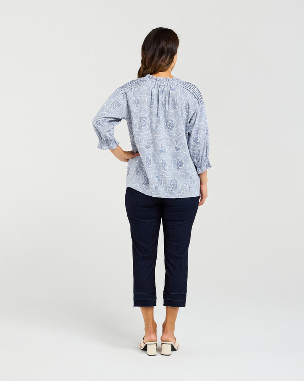 Seduce Claire Top - Petal Plaid