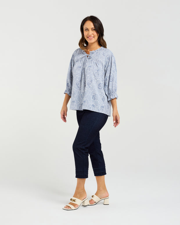 Seduce Claire Top - Petal Plaid