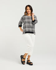 Seduce Taylor Top - Black Check