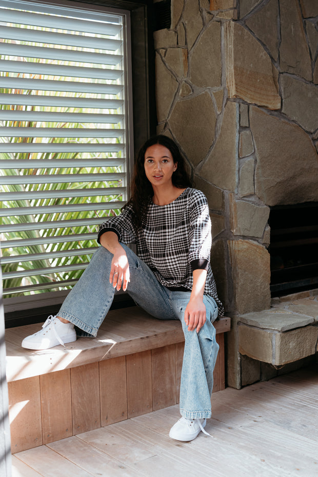 Seduce Taylor Top - Black Check
