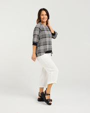 Seduce Taylor Top - Black Check
