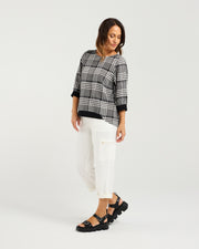 Seduce Taylor Top - Black Check