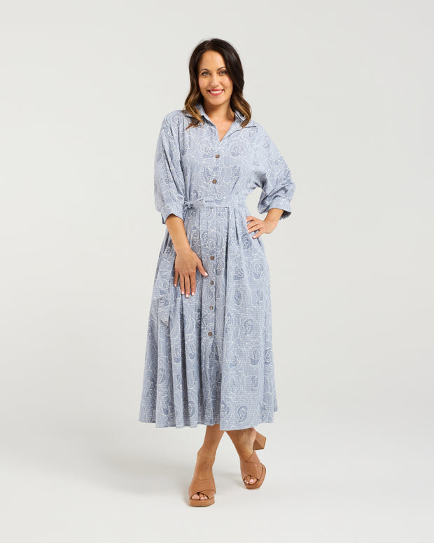 Seduce Ava Dress - Petal Plaid