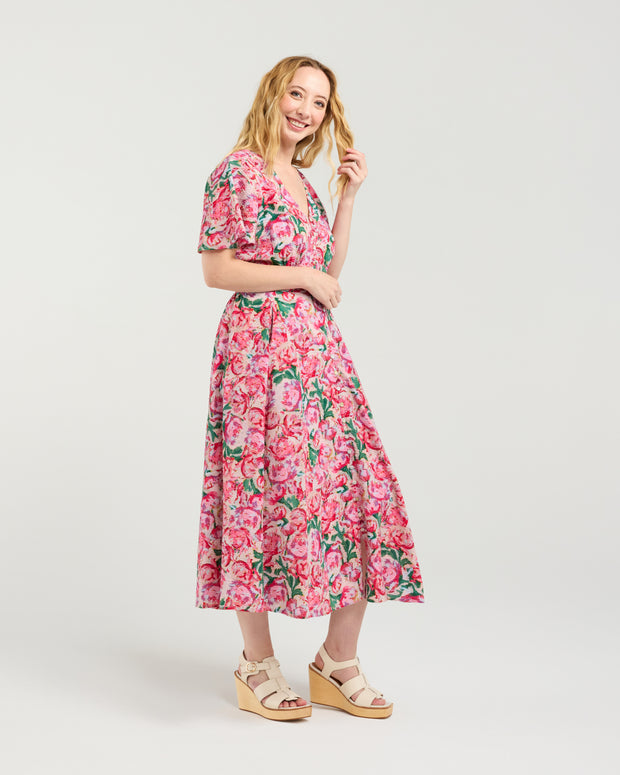 Seduce Kate Dress - Berry Strokes