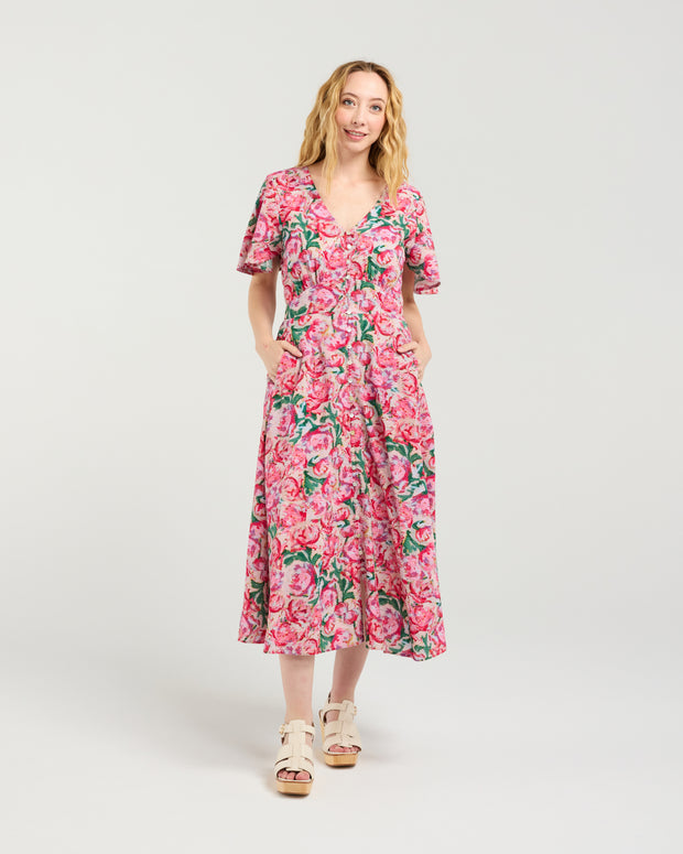 Seduce Kate Dress - Berry Strokes