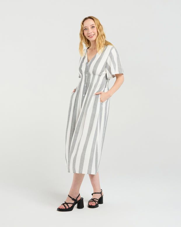Seduce Amara Dress - Pebble Shore