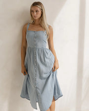 Sass Rye Midi Dress - Chambray