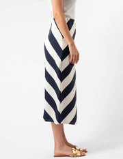 Stella + Gemma Erin Skirt - Navy & White Stripe