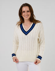 Stella + Gemma Courtside Jumper - Off White