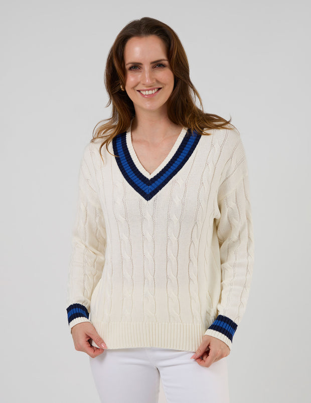 Stella + Gemma Courtside Jumper - Off White