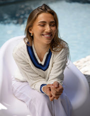 Stella + Gemma Courtside Jumper - Off White