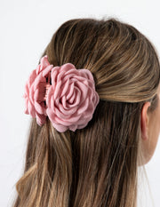 Stella + Gemma Fabric Rose Hair Claws - Assorted Blush