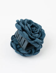 Stella + Gemma Fabric Rose Hair Claws - Assorted Denim