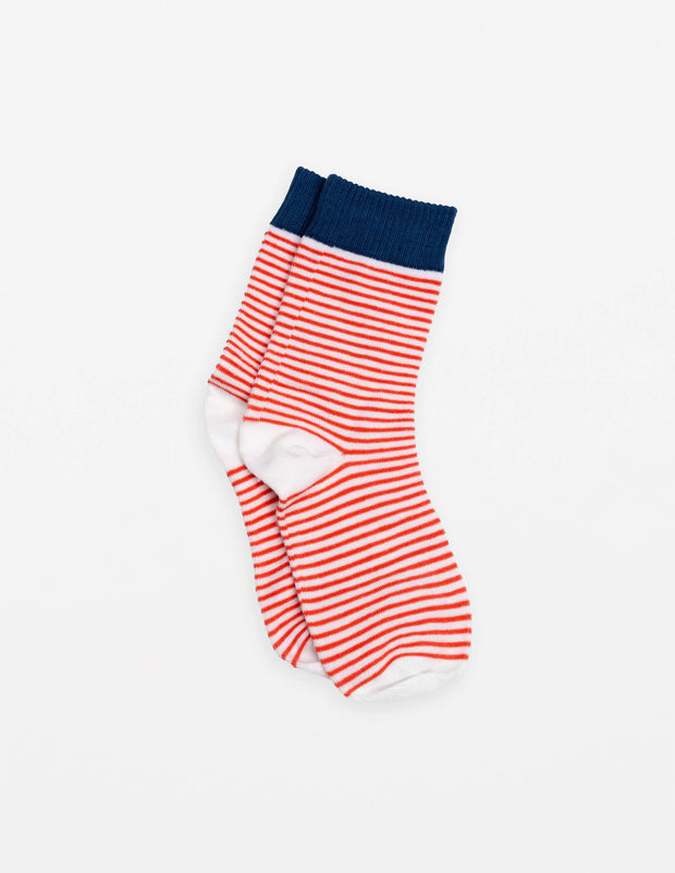 Stella + Gemma Socks - Red and White