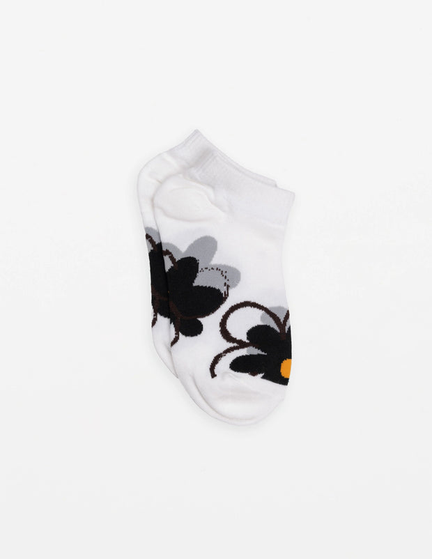 Stella + Gemma Socks - White With Big Flower