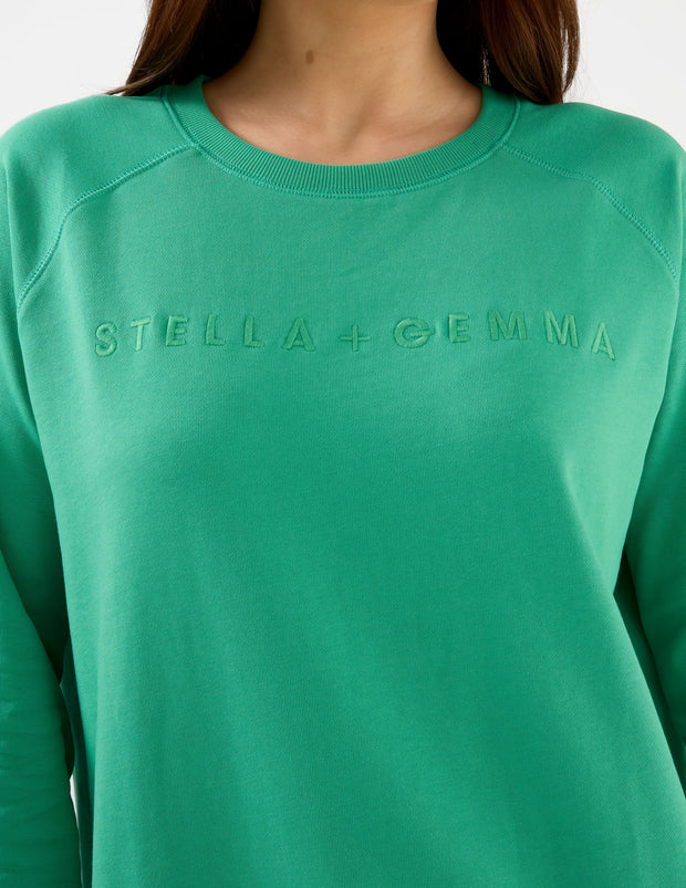 Stella + Gemma Classic Sweater - Logo Mint