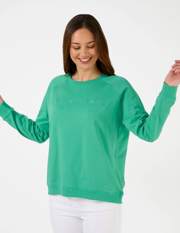 Stella + Gemma Classic Sweater - Logo Mint