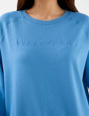 Stella + Gemma Classic Sweater - Logo Sky