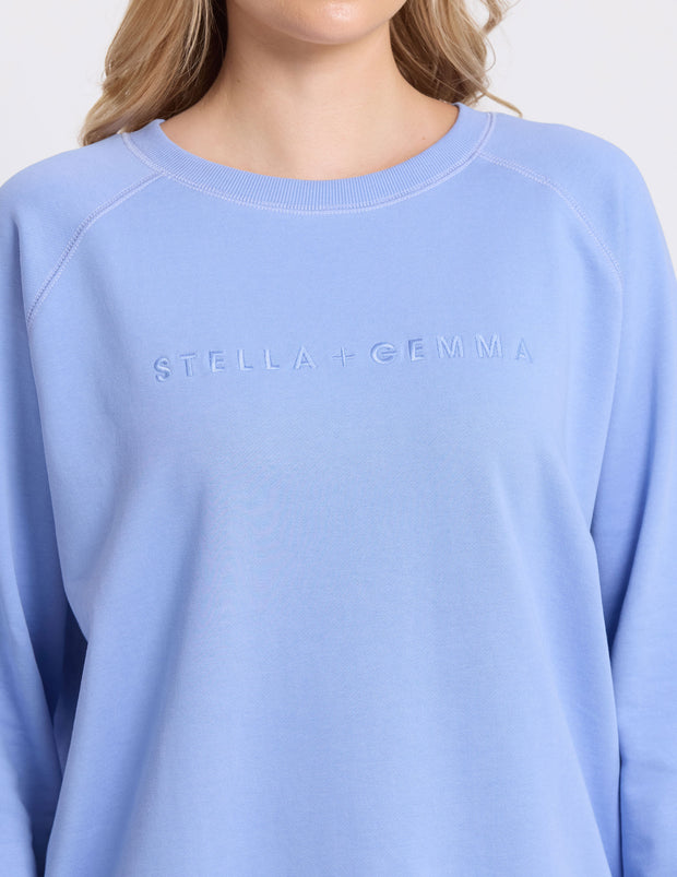 Stella + Gemma Classic Sweat - Sky Embroidered Logo