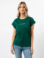 Stella + Gemma Cuff Sleeve T-shirt - Pine S+G Logo