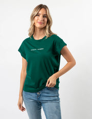 Stella + Gemma Cuff Sleeve T-shirt - Pine S+G Logo