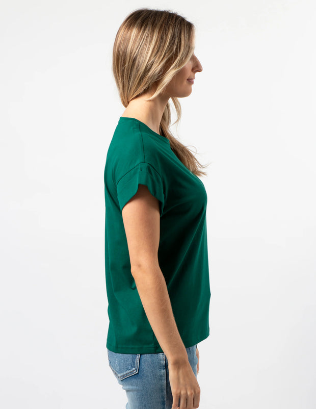 Stella + Gemma Cuff Sleeve T-shirt - Pine S+G Logo